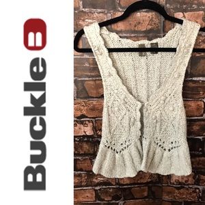 Buckle Crochet Vest